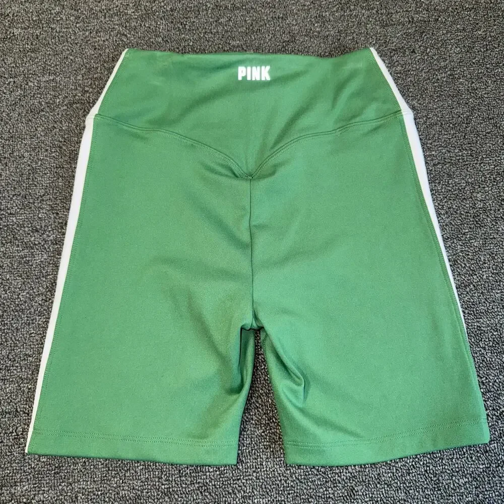 Victoria's Secret PINK 6" Soft Ultimate High-Waist Biker Shorts XS Green NWT NEW - Picture 2 of 5